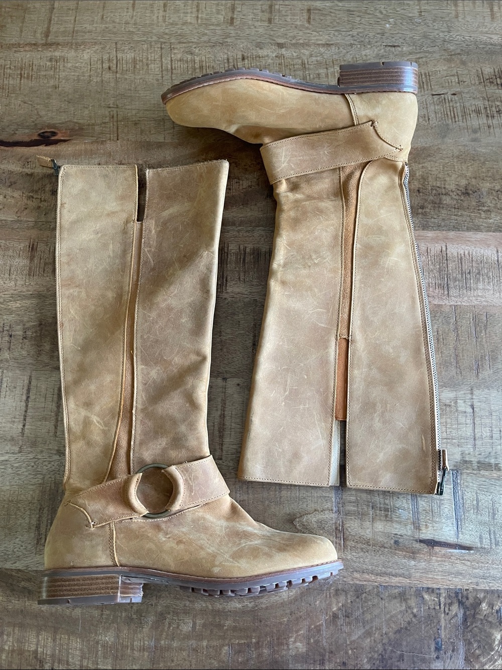 Olukai HOLO Lio II Knee High Riding Boots 9.5 Leather Harness